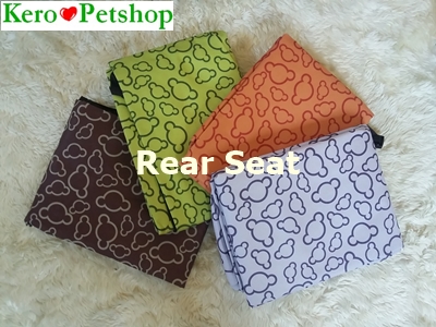 ผ้าคลุมเบาะหลัง แผ่นรองกันเปื้อน ลายเมฆน้ำตาล มีปีก