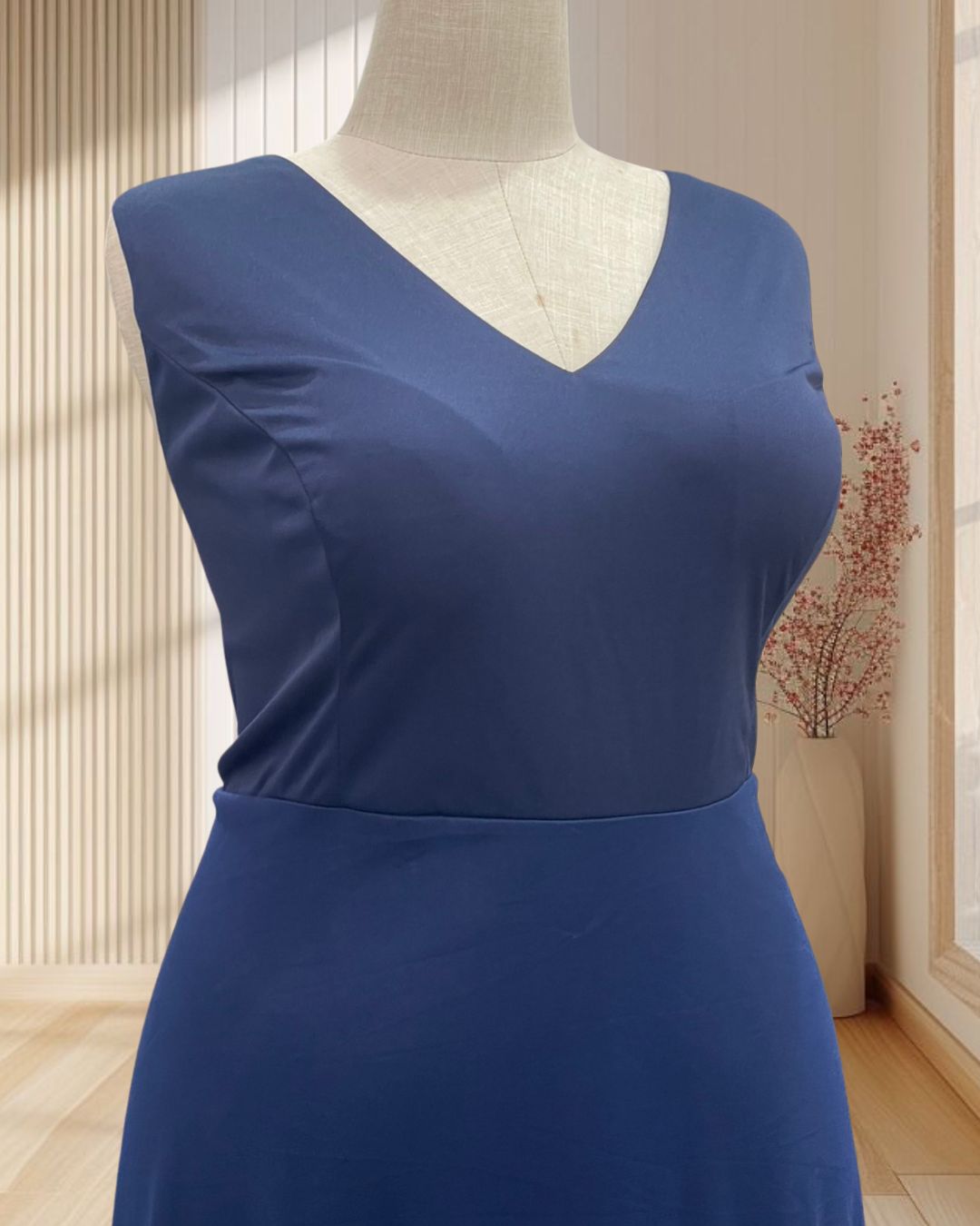 (PRE-LOVED) ราตรียาวสีกรม กระโปรงผ้ามุ้ง พร้อมเสื้อคลุมผ้าลูกไม้ ไซส์ 12XL