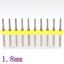 ดอกกัด PCB 1.8 mm 10 PCS Tungsten Carbide Router Tool, Milling Metal Bushing