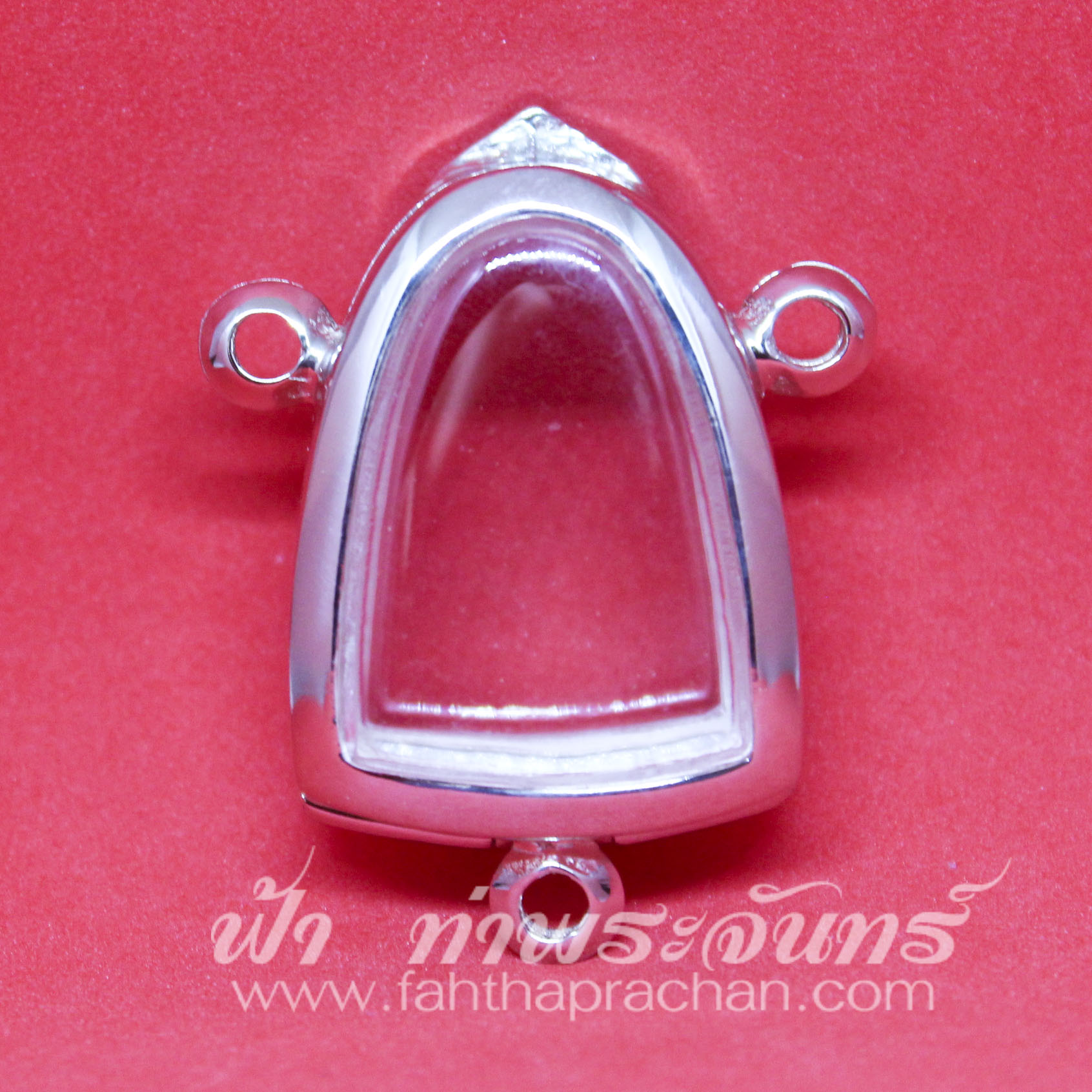 ตลับรูปหล่อ เงินขัดเงา สามห่วง