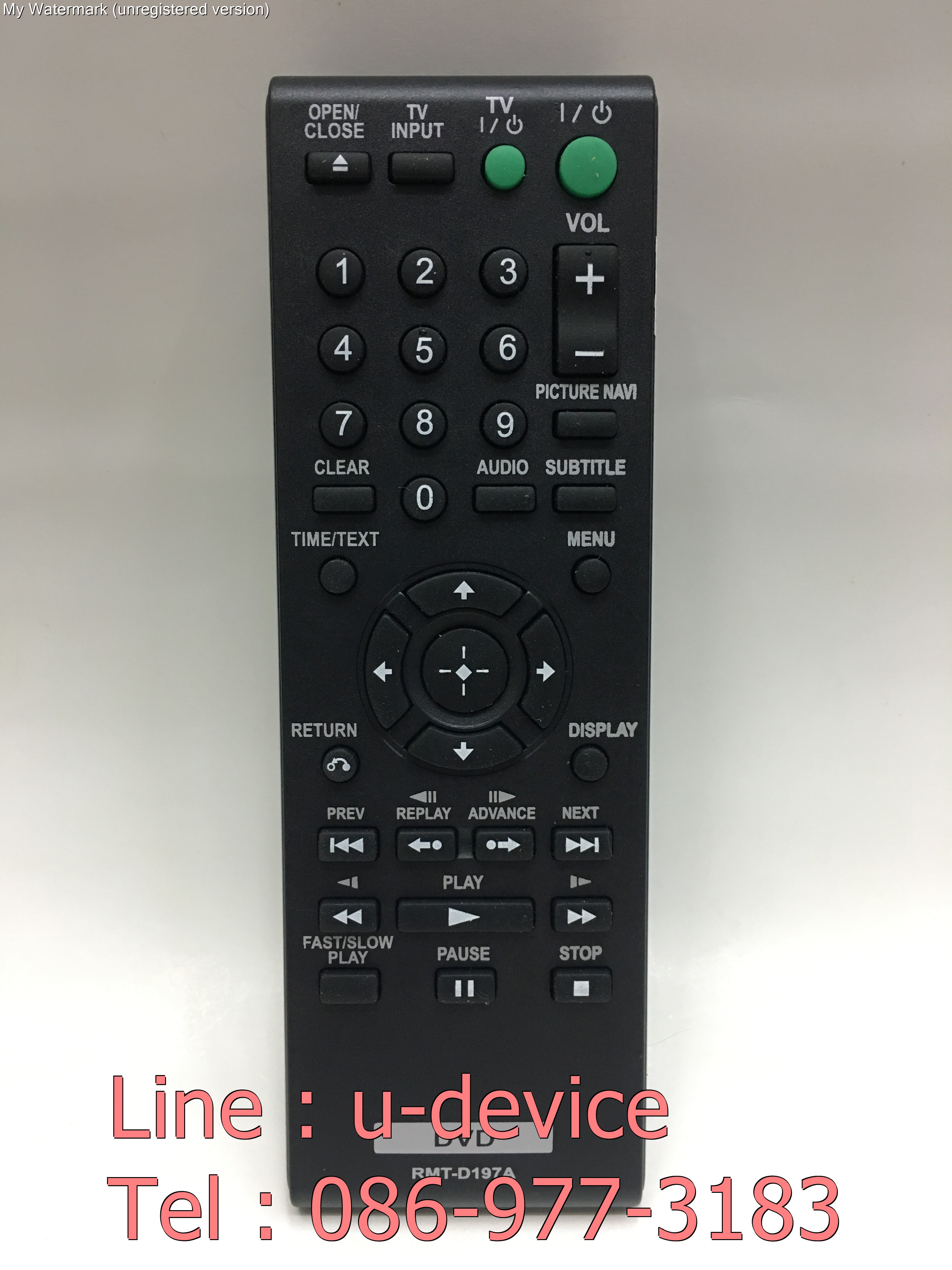 รีโมทดีวีดี Sony รุ่น D197A