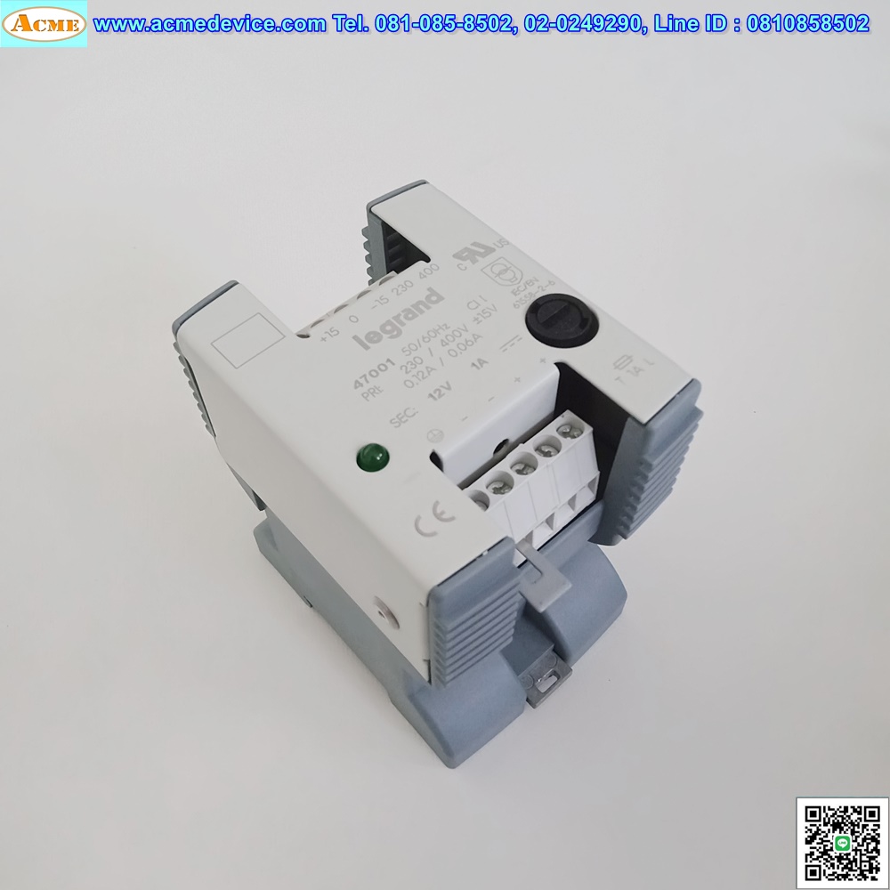 Power Supply legrand รุ่น 47001, Output 12V, 1A, 12W, Power Input 230/400Vac