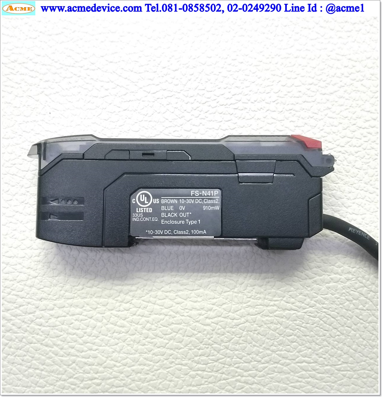 Fiber Amp Keyence รุ่น FS-N41P, PNP (มีฝาปิด)