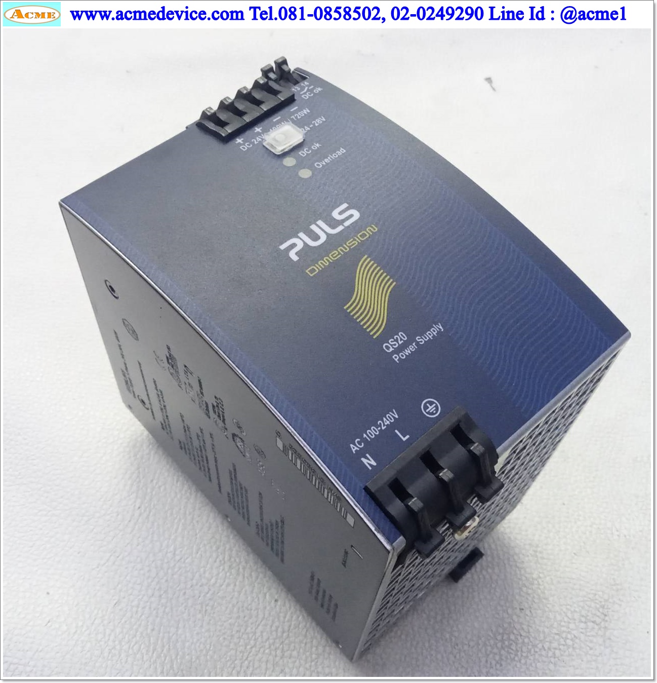 Power Supply Puls รุ่น QS20.241, Output 24-28V, 20-17A, 480W