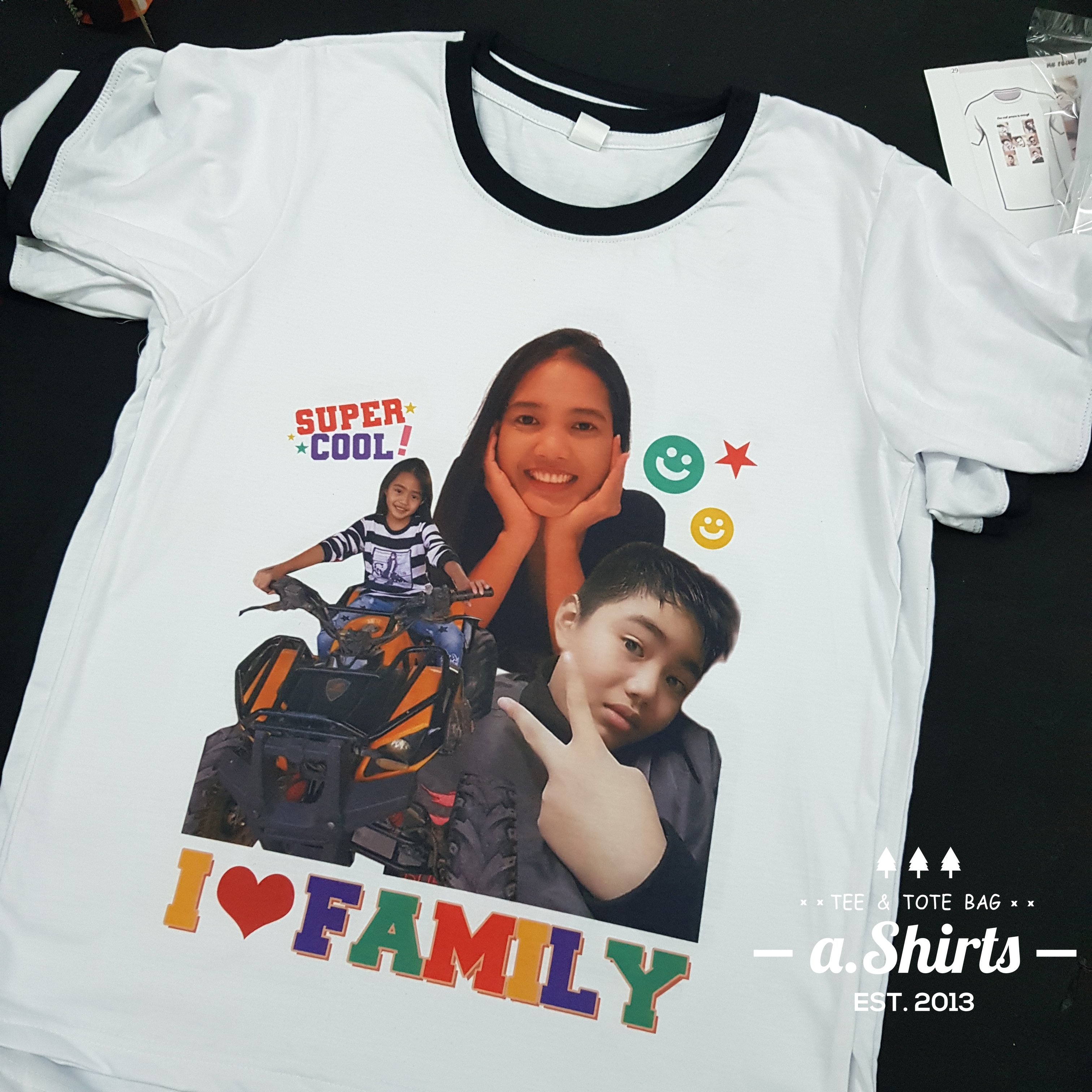 เสื้อยืดสั่งทำ ลายหน้าตัวเอง หน้าแฟน หน้าน้องหมา หน้าน้องแมว