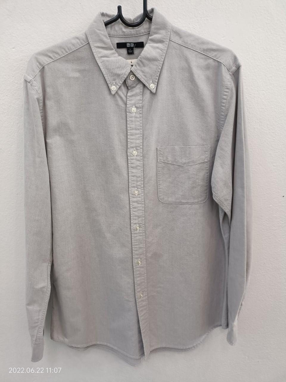 เสื้อเชิ้ตแขนยาวสีเทา L
