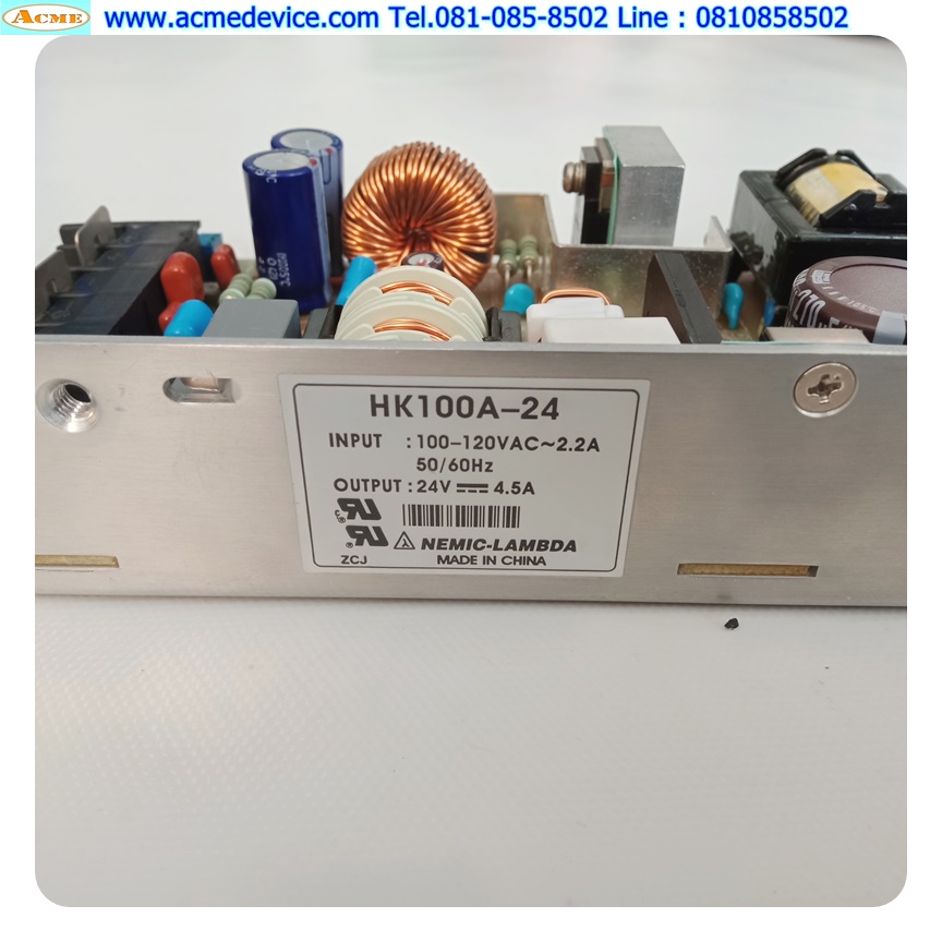 Power Supply Nemic-Lambda รุ่น HK100A-24, Output 24Vdc, 4.5A, 108W, Power Input 100Vac