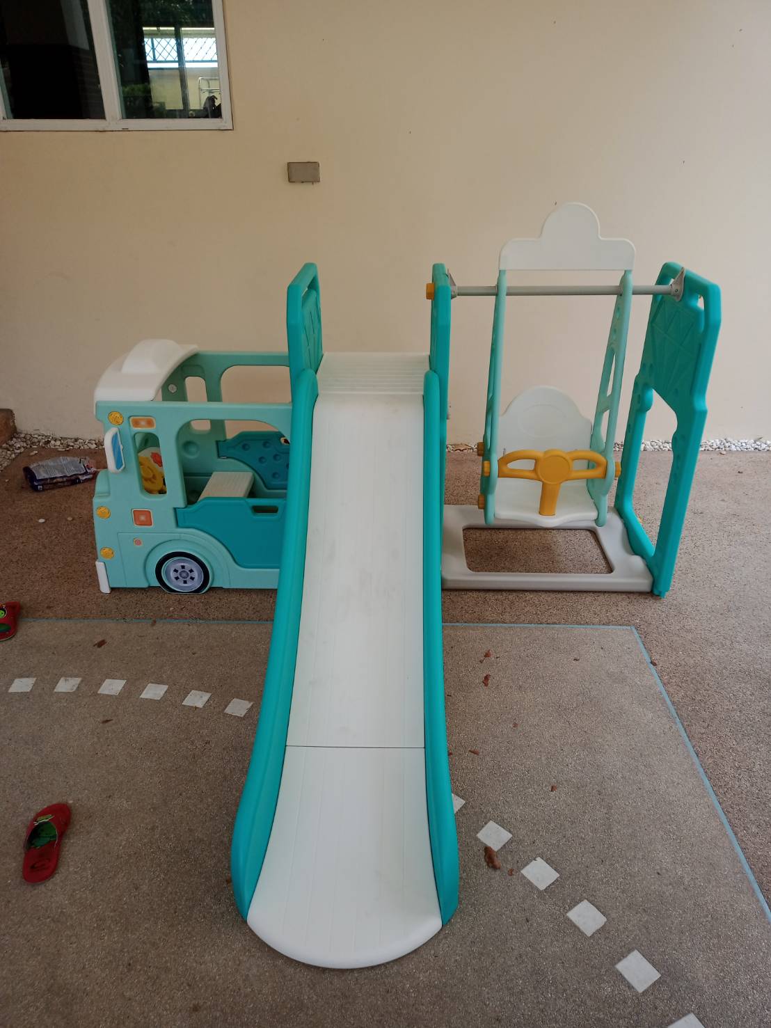 สไลเดอร์รถบัส 3in1 (สีเขียวมิ้น)