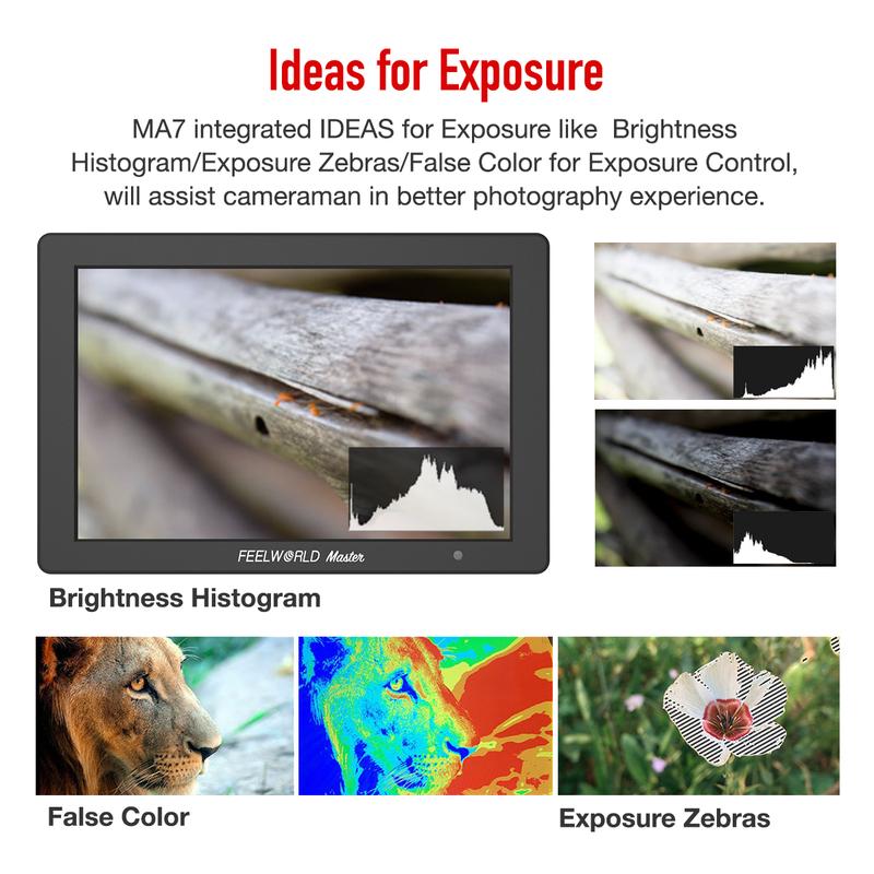FEELWORLD Master Series MA7 7" On-Camera Monitor 1920x1200 4K HDMI Input/Output รับประกันศูนย์ไทย1ปี