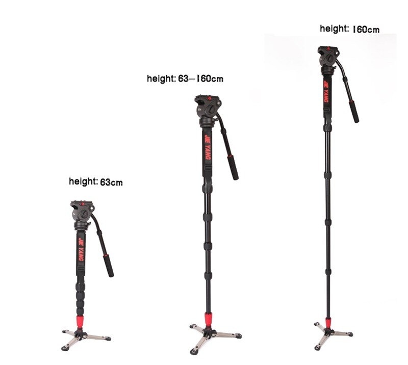 ขาตั้งโมโนพอด(ขาเดียว) JIEYANG JY0506 Monopod พร้อมหัวแพนวิดีโอ ความสูง 1.6 เมตร