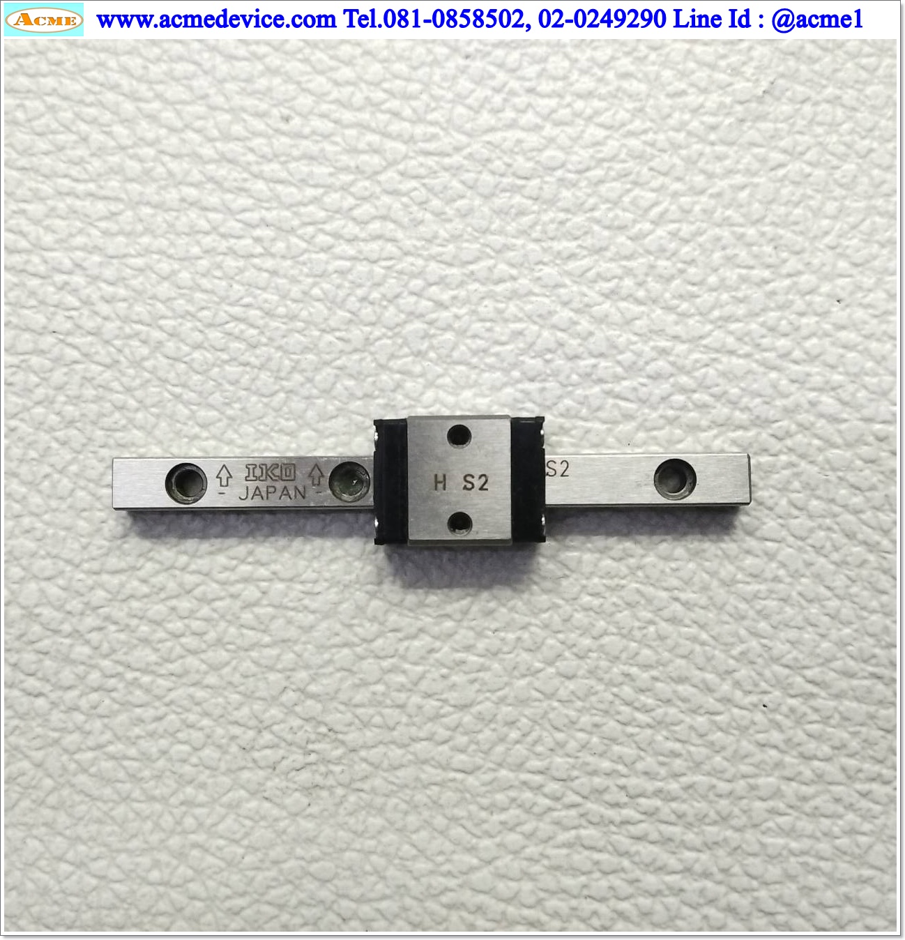 Linear Block and Rail IKO รุ่น HS2, รางสไลด์ขนาด 5 x 59 mm.