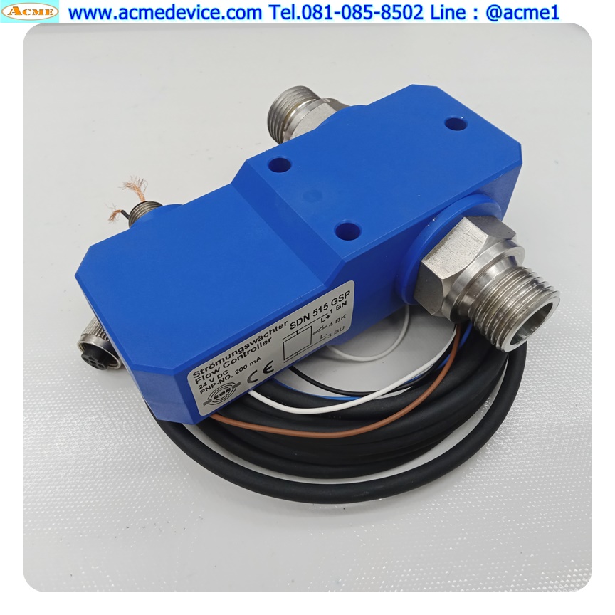 Flow Sensor Stromungswachter รุ่น SDN515GSP, 24Vdc, PNP, NO, 200mA