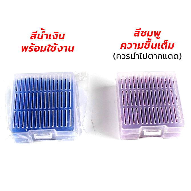 สารดูดความชื้น Silica gel (ซิลิก้าเจล) แบบกล่อง สำหรับดูดความชื้น เพื่อป้องกันราอุปกรณ์กล้อง เลนส์