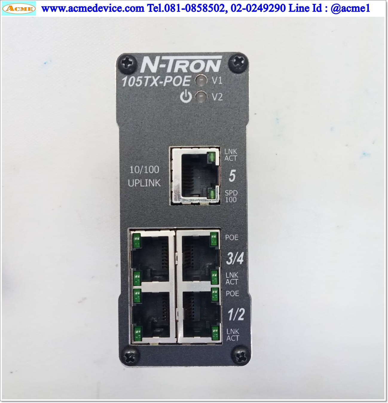 Industrial Hub Red Lion รุ่น 105TX-POE, 46-49Vdc, 5 Port