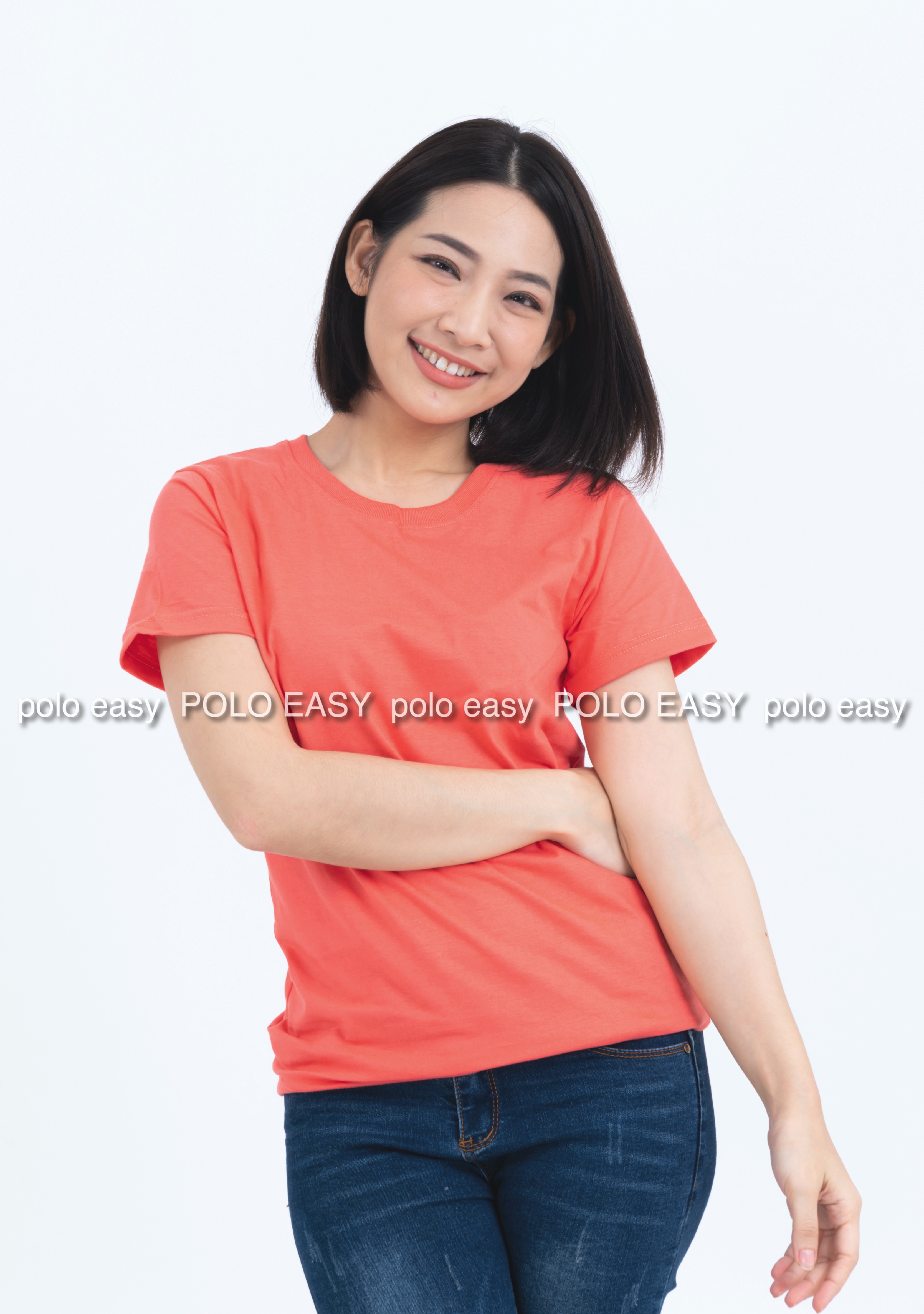 S เสื้อยืด สีโอลด์โรส คอกลม แขนสั้น Size S