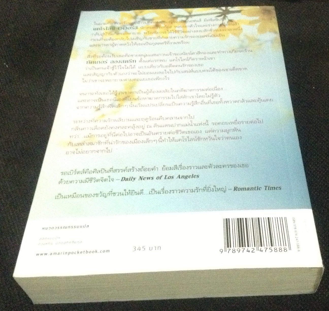 (สั่ง9จ่าย7) มนตร์รักในลมร้อน Carnal Innocence by Nora Roberts มือหนึ่ง ราคา 345