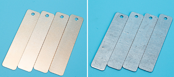 แผ่นทองแดงและสังกะสี