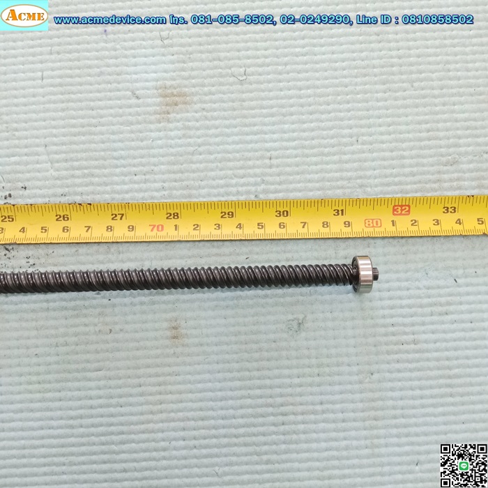 Ball Screw ขนาดเพลา 10 mm. x 800 mm., Stroke 725 mm., Pit 12 mm.