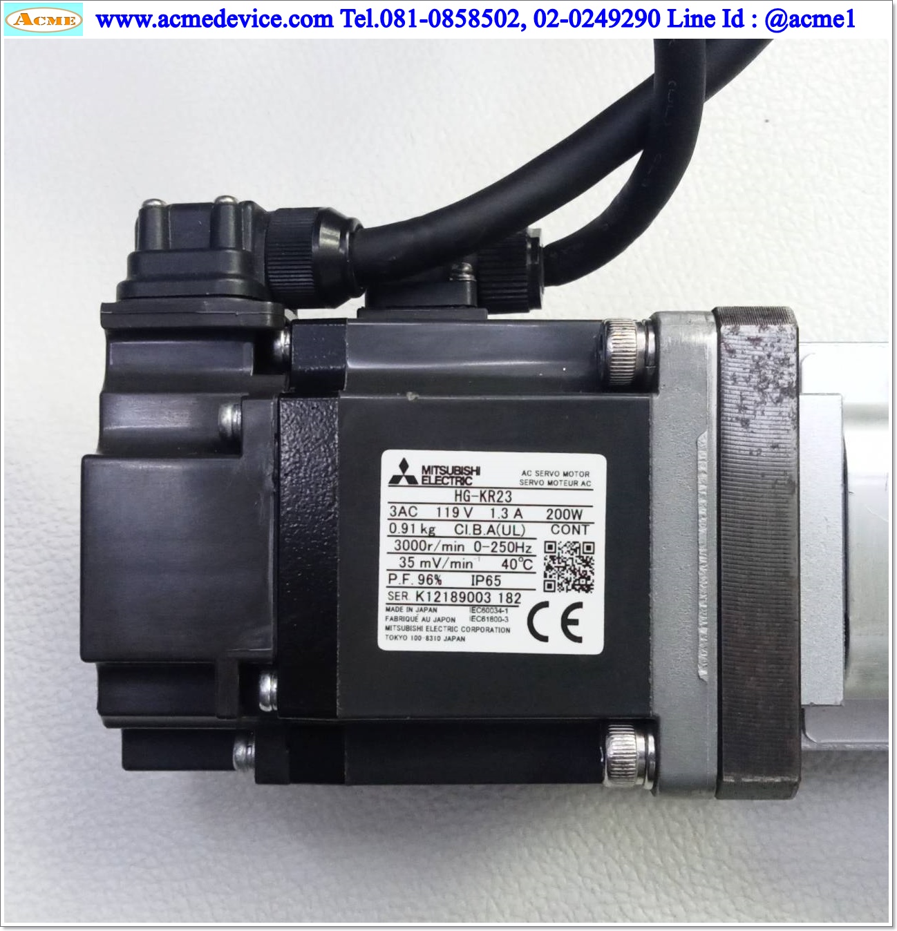Servo Drive Mitsubishi รุ่น MR-J4-10B & HG-KR13 & LX30 (X) + MR-J4-20B & HG-KR23 & SG3320B-500H-A6CC-NN (Y) + MR-J4-10B & HG-KR053B (with break) & LX26 (Z) + MR-J4-10B & HG-KR13G5 & Gear Hamonic HPG-14A-21-FOCBKS-SB 21:1 (A)