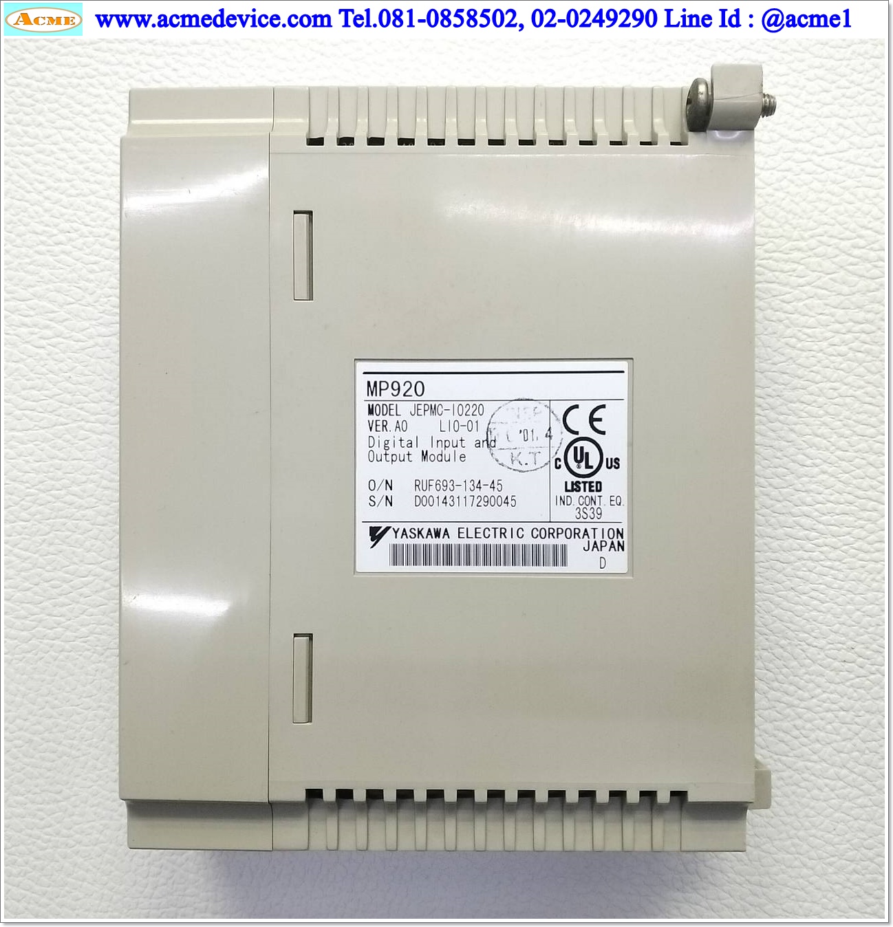 MP920 Yaskawa รุ่น JEPMC-I0220, LI0-01, Digital Input and Output modul