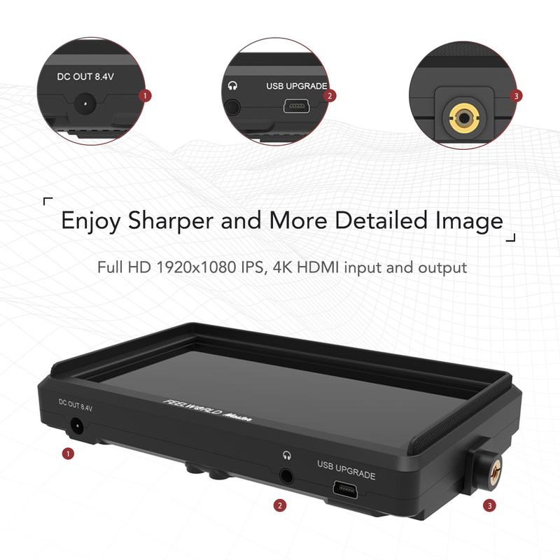 Feelworld Master MA6P DSLR Monitor with 4K HDMI 8.4V DC in/Out, 5.5 Inch Camera Field Monitor Full HD รับประกันศูนย์ไทย 1 ปี