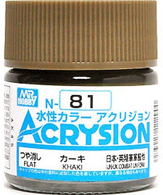 ACRYSION N81 FLAT KHAKI สีคาคิด้าน สีทาหรือพ่นสุตรน้ำ
