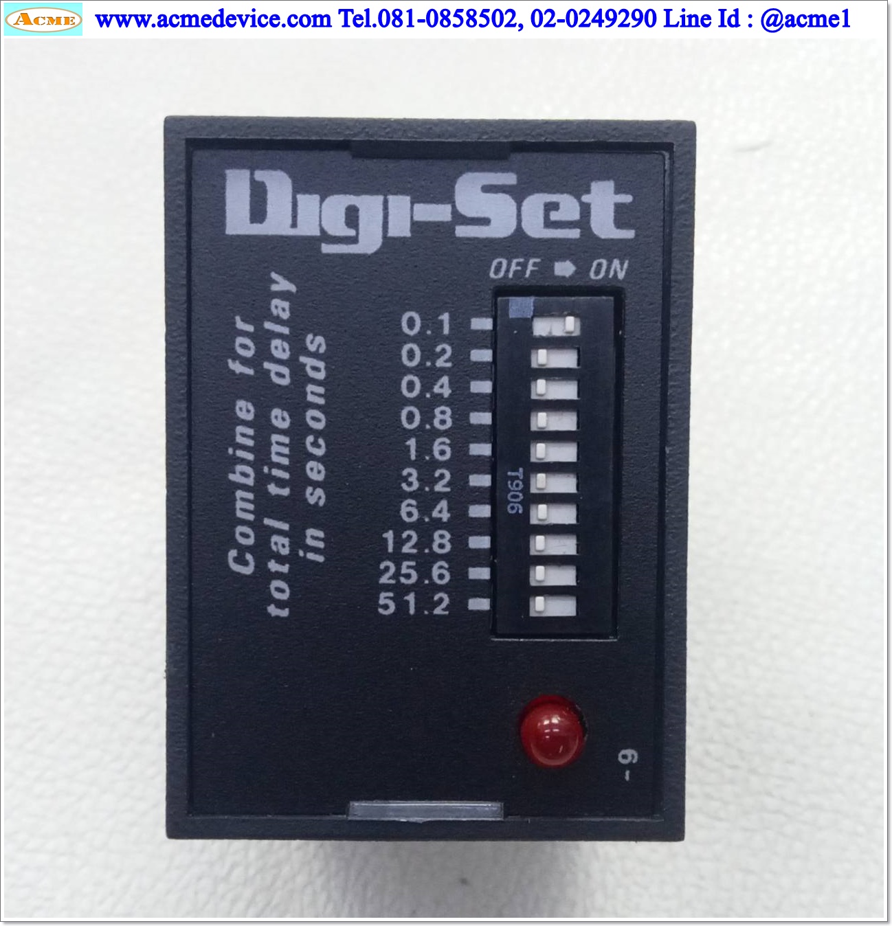 Timer SSAC รุ่น TDML120AL, Range 0.1-102.3 sec, 120Vac, 8 Pin