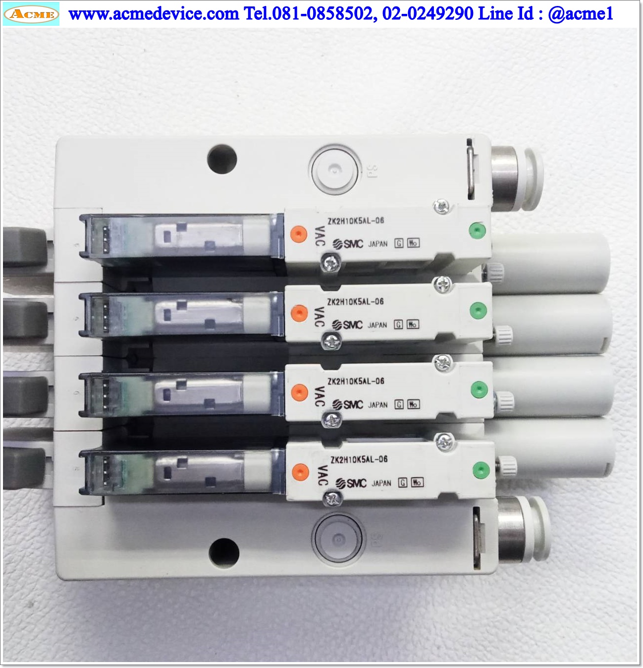 Vacuum Ejector SMC รุ่น ZK2H10K5AL-06 + ZK2-ZSEA-A (4), -91 kPa, NPN, 24Vdc