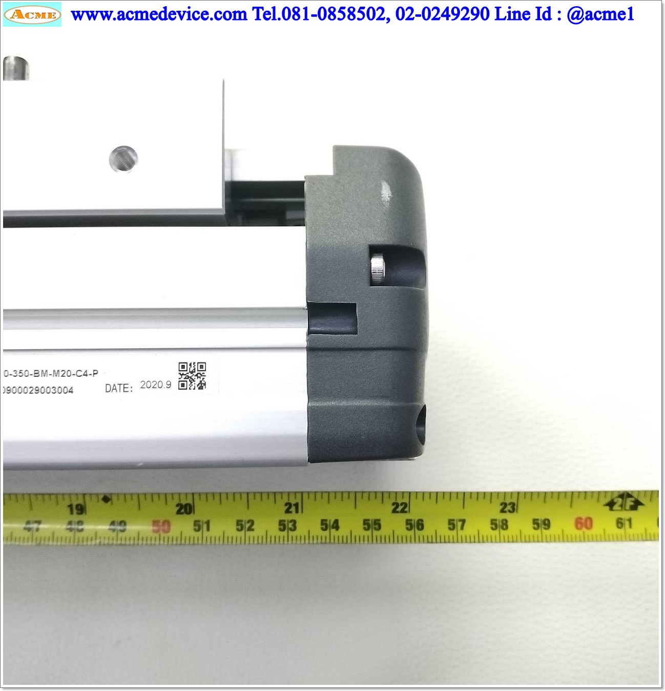 แกนสำเร็จรูป Ball Screw Toyo รุ่น ETH13-L20-350-BM-M20-C4-P, ขนาด 135 x 560 mm., แกนโต 15 mm., Stroke 350 mm., Pit 20 mm.