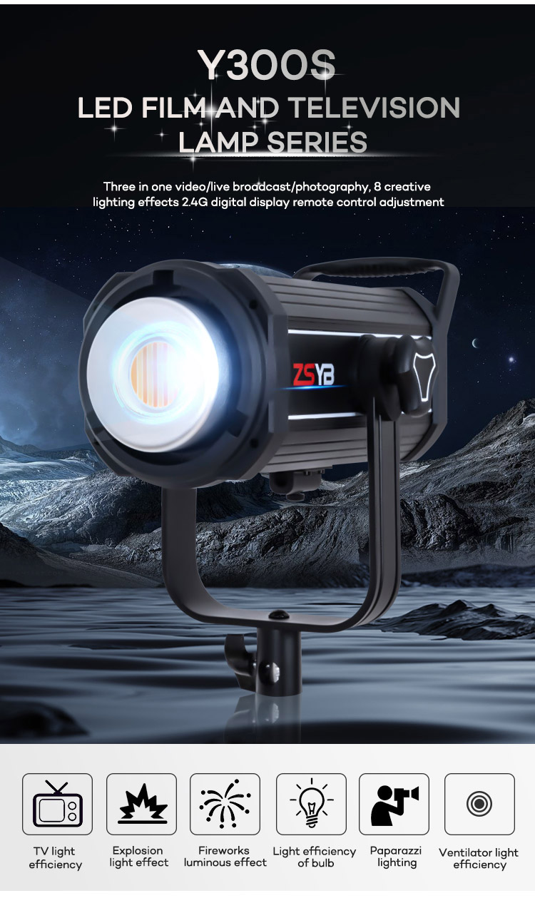 [พร้อมส่ง/สอบถามก่อนสั่งซื้อ] ไฟสตูดิโอ ZSYB Y300 300W LED Photography Light สำหรับถ่ายภาพและวีดีโอ ประกัน 1 ปี