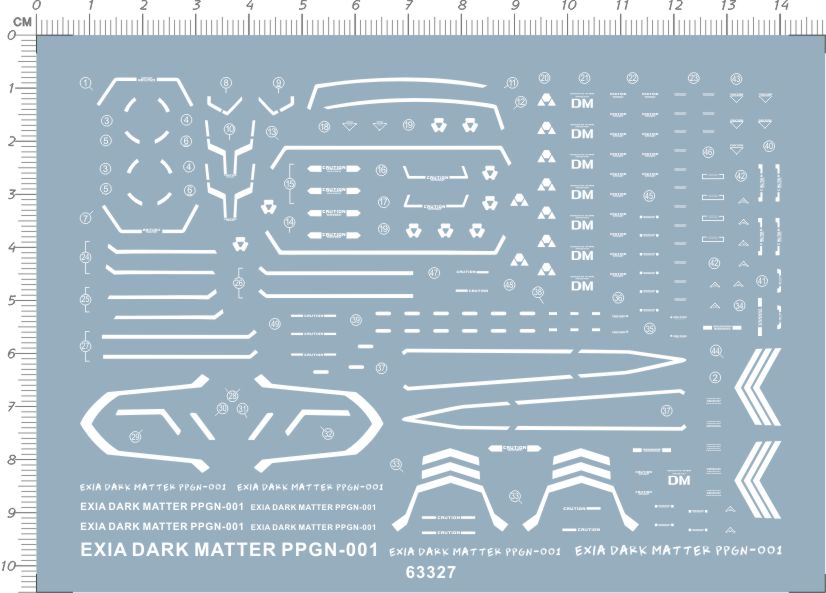 MG GUNDAM EXIA DARK MATTER WATER DECAL กันดั้ม เอ็กซ์เซีย ดาร์ค แมทเทอร์