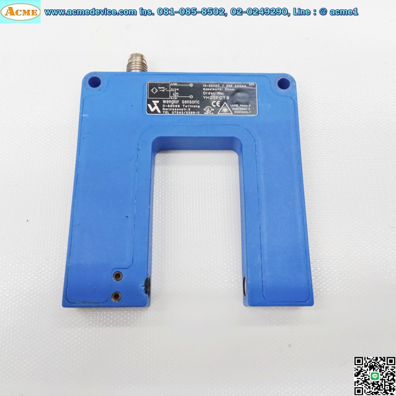 Laser Wenglor รุ่น YH03PCT8, ระยะ 30mm, PNP, NO