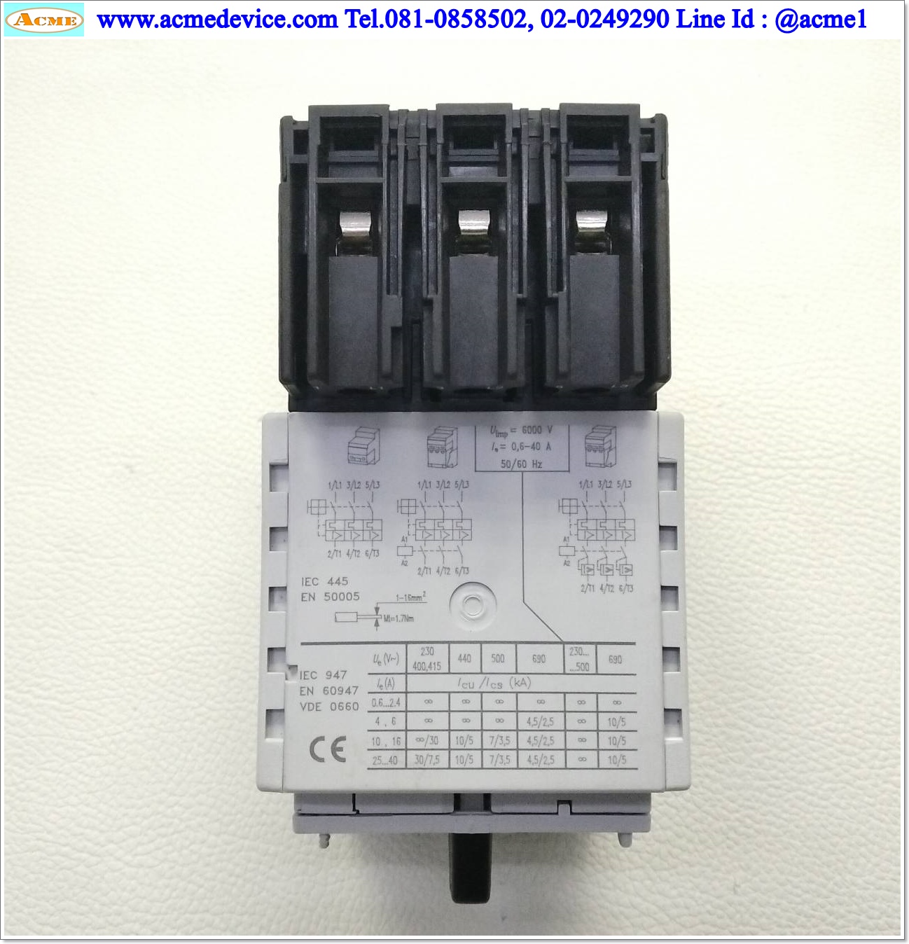 Motor Circuit Breaker Moeller รุ่น ZM-4-PKZ2, 2.4‑4A