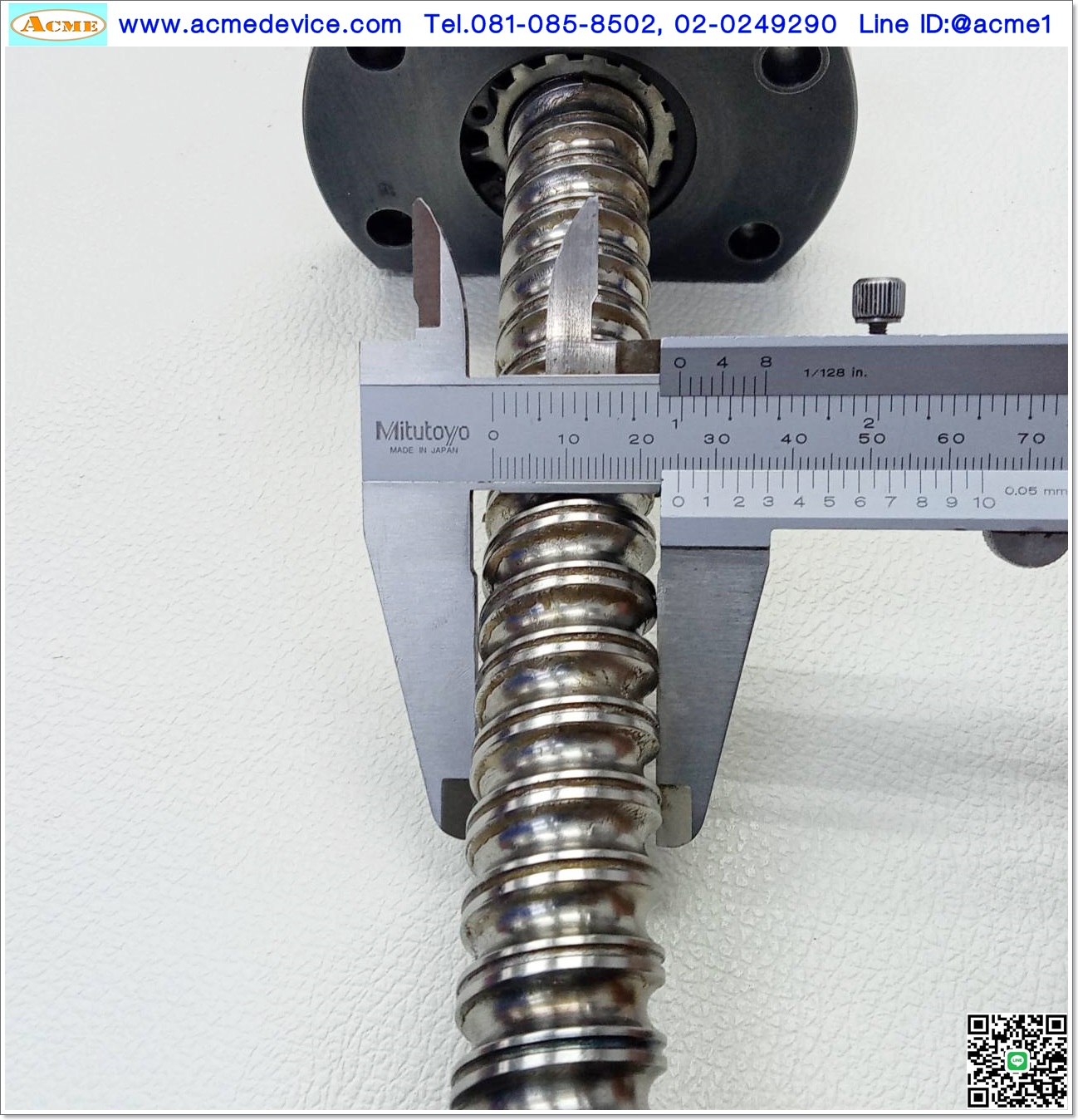 Ball Screw Misumi รุ่น 2510, เพลาโต 25 mm, ยาว 900 mm, Stroke 680 mm, Pit 10 mm