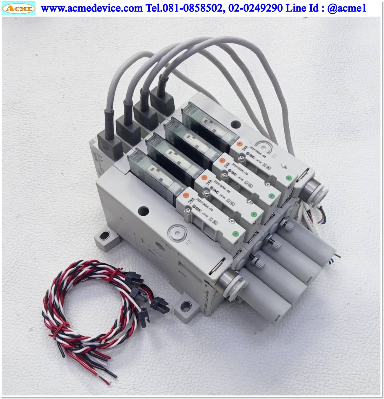 Vacuum Ejector SMC รุ่น ZK2H10K5AL-06 + ZK2-ZSEA-A (4), -91 kPa, NPN, 24Vdc