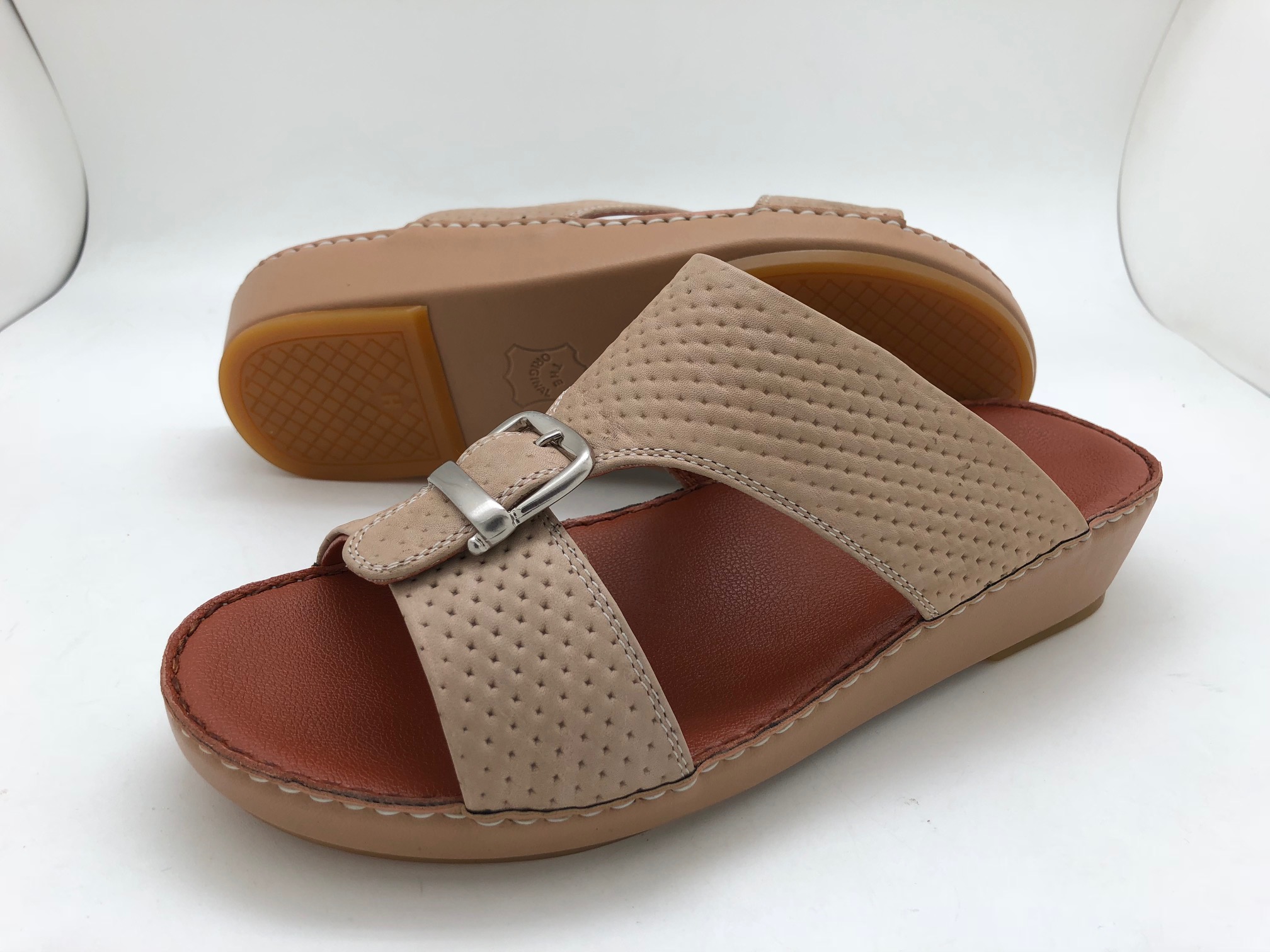 M2155B MEN ARABIC SLIPPERS HIGH QUALITY LEATHER MADE IN THAILAND