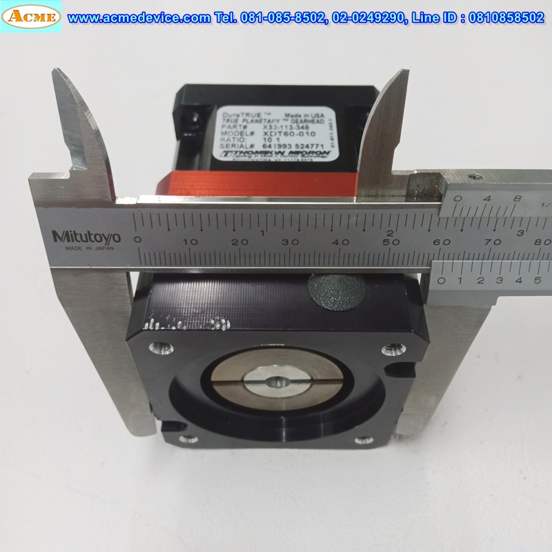 Gear Head Thomson รุ่น XDT60-010, Ratio 10:1, เพลาเข้า 6.25 mm, ออก 16 mm, for □ 61x61 ∅ 50.5