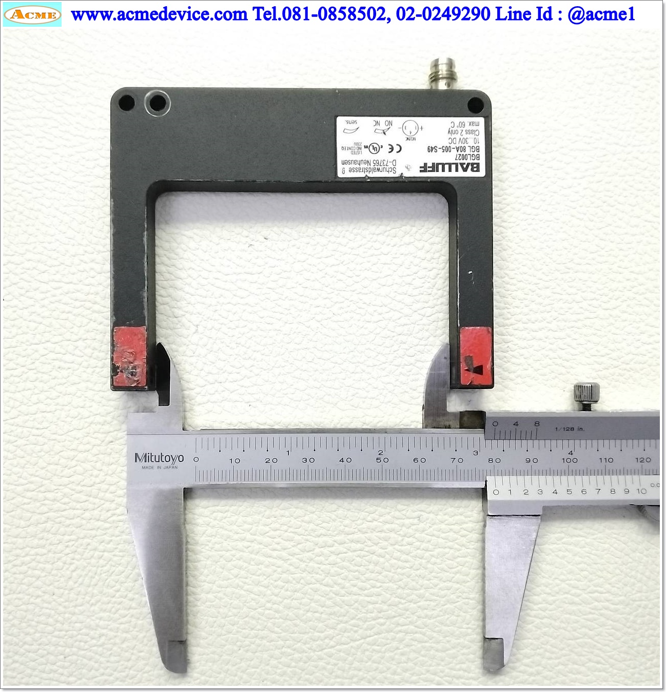 Photoelectric Balluff รุ่น BGL 80A-005-S49, BGL0027 , ระยะ 80 mm., PNP, NO/NC