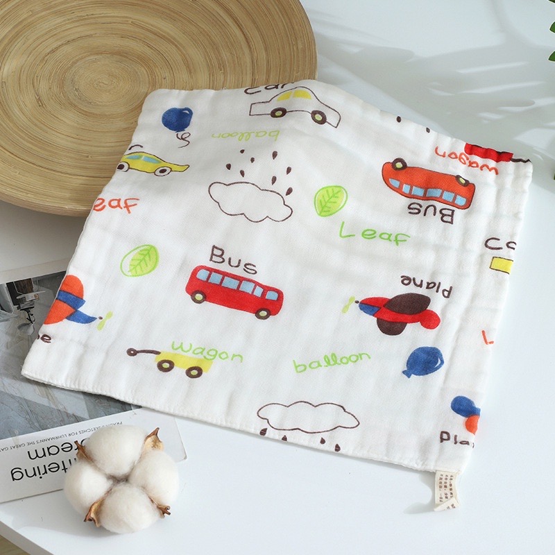 ผ้าเช็ดหน้าเด็ก ลายรถบัส ราคา 20