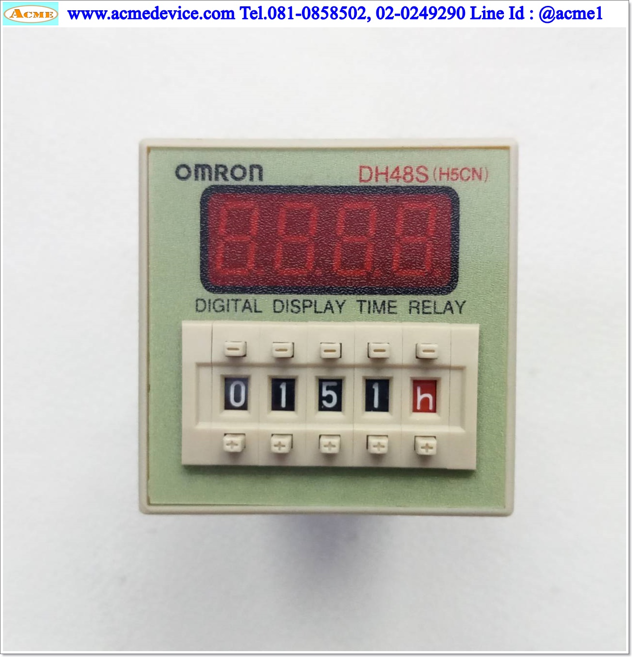 Timer Omron รุ่น DH48S-2Z + Socket, 0.01S - 9999H, 220Vac