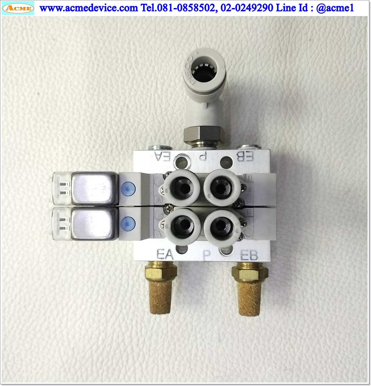 Solenoid Valve SMC รุ่น SY3120-5LOZ-M5(2), 5/2, 2-position single, Coil 24Vdc (สายลม 6 มม.)