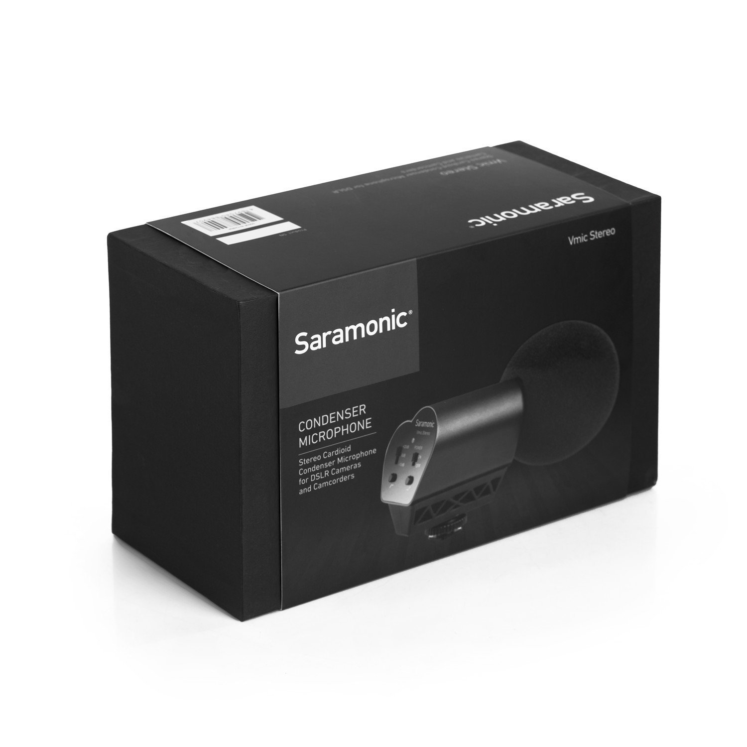 Saramonic Vmic Stereo Condenser Video Microphone with Rubberized Shockmount, High-Pass Filter, Level Control, & High-Frquency Switches, Monitoring & More - for DSLR Cameras & Camcorders