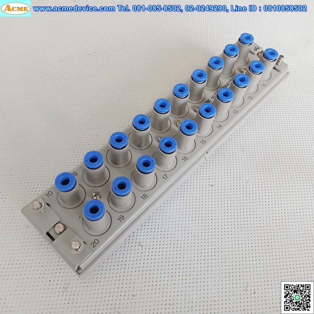 Multi connector SMC รุ่น KDM20-04, Tube 4 mm, 20 Connecting