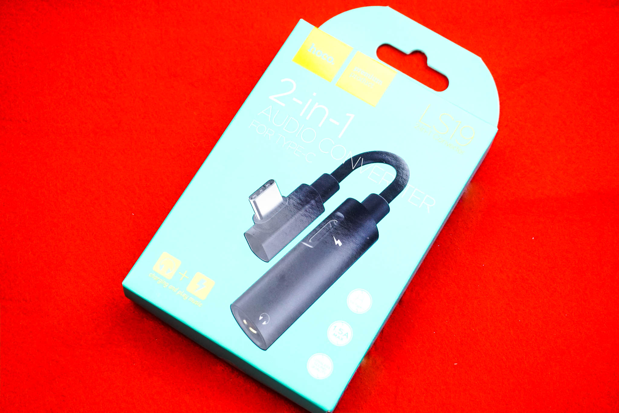 HOCO Audio Cable LS19 Type-C 2in1 Audio Converter (อแดปเตอร์สำหรับชาร์จไฟและต่อหูฟังพร้อมๆกัน )