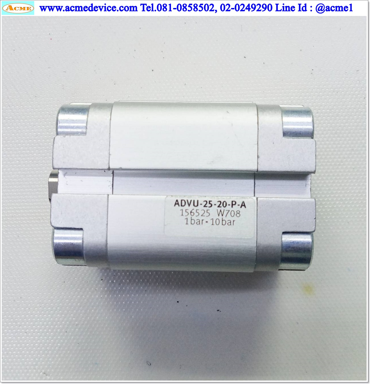 Air Cylinder Festo รุ่น ADVU-25-20-P-A, Bore 25 mm, Stroke 20 mm