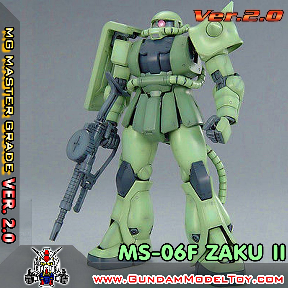 BANDAI MG 1/100 MS-06F ZAKU II VER.2.0 ซาคุ 2 เวอร์ชั่น 2.0 โมเดล กันดั้ม กันพลา PS TOYLAND