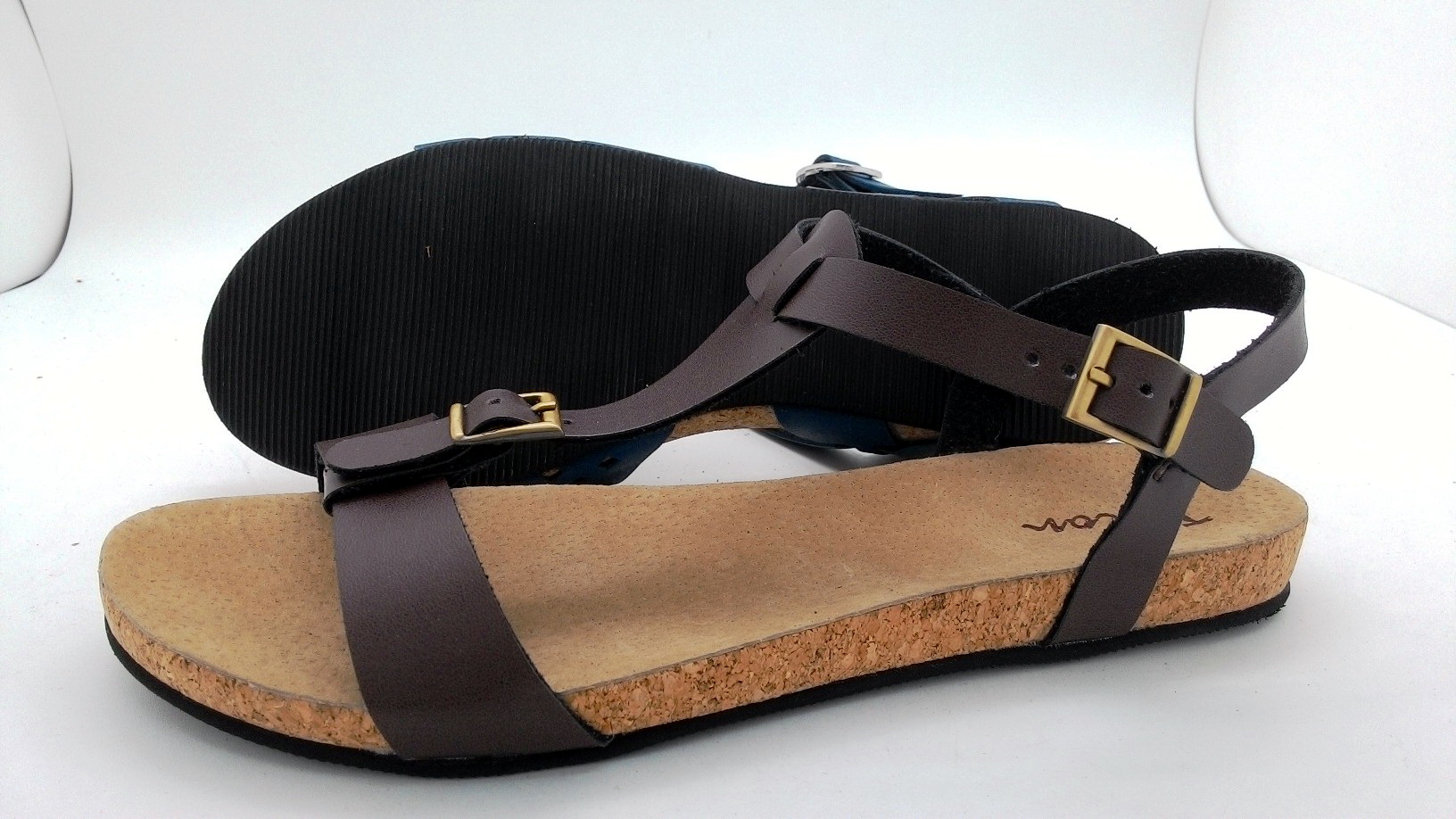 Cork sole leather sandal ( lady)