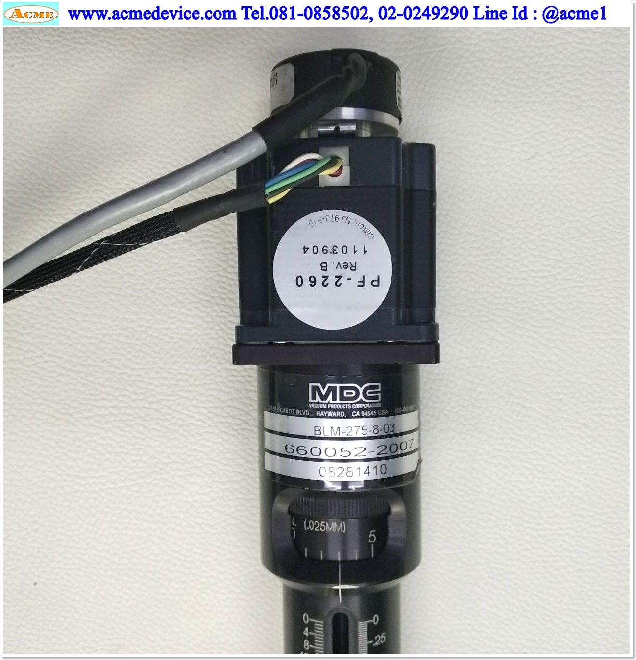Vacuum Valve MDC รุ่น BLM-275-8-03 + Motor PK266-03B-C15, 2Phase, 3A + Encoder 15H-01SA-2000N5RHV-F10