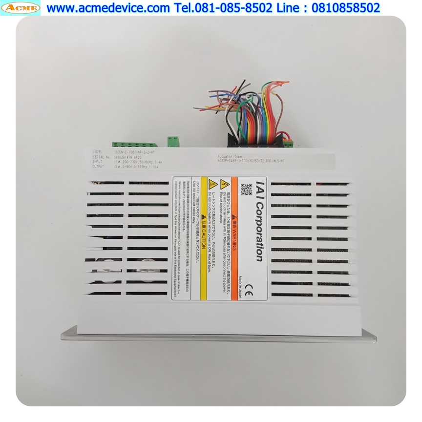Slider IAI Drive รุ่น SCON-C-100I-NP-2-2-WT & RCS3P-SA8R-I-100-30-50-T2-R01-MLS-WT, Stroke 50 mm.