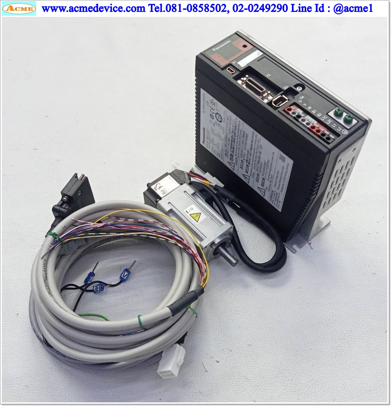 Servo Drive Panasonic รุ่น MBDJT2207 (200W) & Motor MSMD012G1U4, 100W